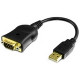 Aluratek USB to Serial Adapter Cable - DB-9 Male Serial, Type A USB AUS100