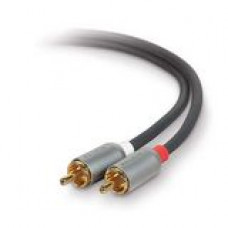 Belkin PureAV RCA Audio Cable - RCA Male - RCA Male - 6ft - Dark Gray, Silver AV20302-06