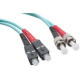 Axiom Fiber Optic Duplex Network Cable - 131.23 ft Fiber Optic Network Cable for Network Device - First End: 2 x SC Male Network - Second End: 2 x ST Male Network - 1.25 GB/s - 50/125 &micro;m - Aqua - TAA Compliant AXG96064
