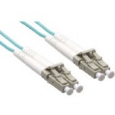 Axiom Fiber Optic Duplex Network Cable - 295.28 ft Fiber Optic Network Cable for Network Device - First End: 2 x LC Male Network - Second End: 2 x LC Male Network - 50/125 &micro;m - Aqua - TAA Compliant AXG96783