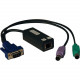 Tripp Lite PS/2 Server Interface Module for B070 & B072 KVM Switches - RJ-45 Female Network, HD-15 Male VGA, mini-DIN (PS/2) Male Keyboard/Mouse" - TAA Compliance B078-101-PS2