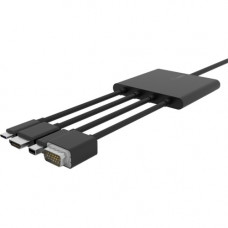 Belkin Multiport to HDMI Digital AV Adapter - 7.87 ft HDMI/Mini DisplayPort/USB/VGA A/V Cable for Audio/Video Device, Projector, Monitor, Notebook - First End: 1 x Mini DisplayPort Male Digital Audio/Video, First End: 1 x HD-15 Male VGA, First End: 1 x HD