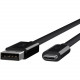 Belkin USB Data Transfer Cable - 3 ft USB Data Transfer Cable for Notebook - First End: 1 x Type A Male USB - Second End: 1 x Type C Male USB - 1.25 GB/s - Black B2C006-1M-BLK