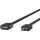 Belkin Sync/Charge USB Data Transfer Cable - 6 ft USB Data Transfer Cable for Camera, MP3 Player, Hub, MacBook, Chromebook - First End: 1 x Type C Male USB - Second End: 1 x Type B Male Mini USB - 60 MB/s - Black B2C009-06-BLK