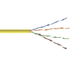 Kramer CAT 6 Cable - Stranded Center - 1000 ft Category 6 Network Cable for Network Device - First End: 1 x - Second End: 1 x Bare Wire - Yellow BC-6ST-1000YL