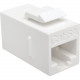 Tripp Lite Cat6a Straight-Through Modular In-Line Snap-In Coupler (RJ45 F/F) - 1 x RJ-45 Female Network - 1 x RJ-45 Female Network - White - TAA Compliance BHDBT-001-FF