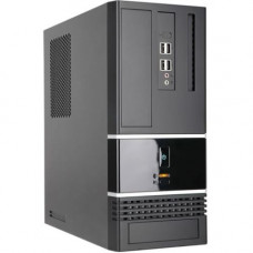 In Win BK623 Computer Case - Small - Black - Steel - 3 x Bay - 1 x 300 W - Power Supply Installed - Micro ATX Motherboard Supported - 1 x External 5.25" Bay - 1 x External 3.5" Bay - 1 x Internal 3.5" Bay - 4x Slot(s) - 4 x USB(s) - 1 x Aud