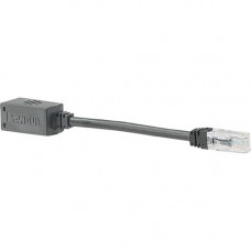 Panduit Cat.6a UTP Patch Network Cable - 7.92" Category 6a Network Cable for Network Device - First End: 1 x RJ-45 Male Network - Second End: 1 x RJ-45 Female Network - Patch Cable - CM - 26 AWG - Black - 1 Pack - TAA Compliance BKA6ASD8INBL