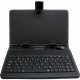 Worryfree Gadgets MYEPADS Keyboard/Cover Case for 7" Tablet - Leather BLKKEY-7