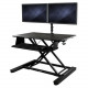 Startech.Com Dual Monitor Sit Stand Desk Converter - 35" Wide - Height Adjustable Standing Desk Solution -Dual Arms for up to 24" Monitors - Up to 24" Screen Support - 28.10 lb Load Capacity - 22" Height x 35" Width - Desktop - St