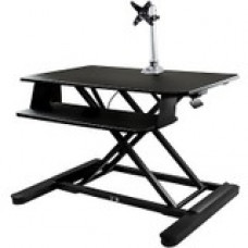 Startech.Com Sit-Stand Desk Converter with Monitor Arm - 35" Wide - Height Adjustable Standing Desk Solution - Arm for up to 30" Monitor - Up to 30" Screen Support - 28.10 lb Load Capacity - 6.3" Height x 35" Width - Desktop - Ste