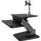Startech.Com Single Monitor Sit-to-stand Workstation - One-Touch Height Adjustment - Up to 30" Screen Support - 24.30 lb Load Capacity - 6.3" Height x 26.8" Width - Desktop, Tabletop - Engineered Wood, Steel BNDSTSPIVOT