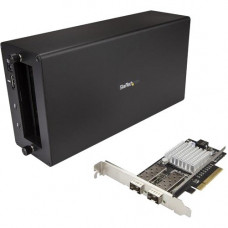 Startech.Com Thunderbolt 3 to 10GbE Fiber Network Chassis - External PCIe enclosure - 2 Open SFP+ Ports - Connect a Thunderbolt 3 enabled device to a 10GbE fiber network - Get the increased performance of a 10GbE NIC, using a Thunderbolt 3 port - Flexible