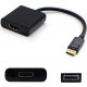AddOn 5-Pack of 8in BP937AA Compatible DisplayPort Male to HDMI Female Black Adapter Cables (Requires DP++) - 100% compatible and guaranteed to work - TAA Compliance BP937AA-AO-5PK