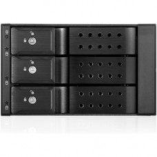 iStarUSA BPN-DE230HD Drive Enclosure for 5.25" 12Gb/s SAS, Serial ATA/600 - Serial ATA/600 Host Interface Internal - Black - Yes - 3 x HDD Supported - 3 x 3.5" Bay - Aluminum BPN-DE230HD-BLACK