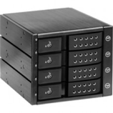 iStarUSA BPN-DE340P Drive Enclosure for 5.25" 12Gb/s SAS, SATA/600 Internal - Black - Yes - 4 x HDD Supported - 4 x 3.5" Bay - Aluminum BPN-DE340P-BLACK