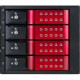 iStarUSA BPN-DE340SS Drive Bay Adapter Internal - Red - 4 x Total Bay - 4 x 3.5" Bay - SAS - RoHS Compliance BPN-DE340SS-RED
