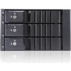 iStarUSA BPN-SEA230HD-BLACK Drive Enclosure for 5.25" - Serial ATA/600, 12Gb/s SAS Host Interface Internal - Black - 3 x HDD Supported - 3 x 3.5" Bay - Aluminum BPN-SEA230HD-BLACK