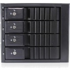 iStarUSA BPN-SEA340HD-BLACK Drive Enclosure for 5.25" - Serial ATA/600, 12Gb/s SAS Host Interface Internal - Black - 4 x HDD Supported - 4 x 3.5" Bay - Aluminum BPN-SEA340HD-BLACK