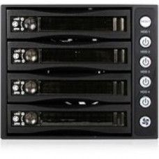 iStarUSA BPU-340HD Drive Enclosure for 5.25" 12Gb/s SAS, Serial ATA/600 - Serial ATA/600 Host Interface Internal - Black - Yes - 4 x HDD Supported - 4 x SSD Supported - 4 x 2.5"/3.5" Bay - Aluminum, Plastic BPU-340HD-BPL