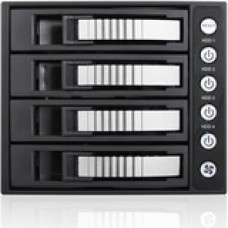 iStarUSA BPU-340HD Drive Enclosure for 5.25" 12Gb/s SAS, Serial ATA/600 - Serial ATA/600 Host Interface Internal - Black, Silver - Yes - 4 x HDD Supported - 4 x SSD Supported - 4 x 2.5"/3.5" Bay - Aluminum BPU-340HD-SILVER