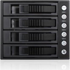 iStarUSA BPU-340MS Drive Enclosure for 5.25" 12Gb/s SAS, Serial ATA/600 - Mini-SAS Host Interface - Black - Yes - 4 x HDD Supported - 4 x SSD Supported - 4 x 2.5"/3.5" Bay - Aluminum BPU-340MS-BLACK