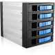 iStarUSA BPU-350SATA Drive Enclosure Internal - Silver, Black - 5 x 3.5" Bay - RoHS Compliance BPU-350SATA-SILVER