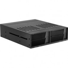 iStarUSA BPX-124-SA Drive Enclosure Rack-mountable - Black - 4 x Total Bay - 4 x 2.5" Bay - Serial ATA/600 - Aluminum, Plastic - Cooling Fan - 5.25" BPX-124-SA