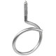 Panduit Bridle Ring, 2.00" Dia., 16 Wood Screw Thread. - Silver - 100 Pack - Carbon Steel, Zinc BR-2.0-14WS