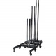 Premier Mounts Dual Pole Cart Base with Nesting Capability and PSD-HDCA Mount Adapter - 27.7" Width x 27.9" Depth x 7.6" Height - Black BW-BASE