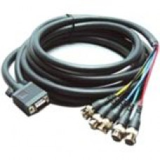 Kramer C-GM/5BF-0.5 Coaxial Video Cable - 7.20" Coaxial Video Cable for Video Device - First End: 1 x HD-15 Male VGA - Second End: 5 x BNC Female Video C-GM/5BF-0.5