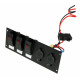 Havis 2 Lighter Plug Outlet W/ 3 Switch Cut Outs & Label Cutouts - Lighter plug outlet - TAA Compliance C-LP2-PS3/L