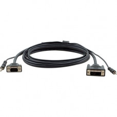 Kramer DVI-I (M) to 15-pin HD (M) & 3.5mm Audio Cable - 35 ft VGA/DVI-A/Mini-phone A/V Cable for Notebook, Audio/Video Device - First End: 1 x , First End: 1 x Male - Second End: 1 x , Second End: 1 x Mini-phone Stereo Audio C-MDMA/MGMA-35