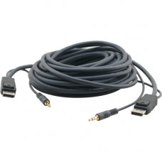 Kramer Flexible DisplayPort Cable & 3.5mm Stereo Audio - 15 ft DisplayPort/Mini-phone A/V Cable for Audio/Video Device - First End: 1 x DisplayPort, First End: 1 x Mini-phone - Second End: 1 x DisplayPort Male Digital Audio/Video, Second End: 1 x Mini