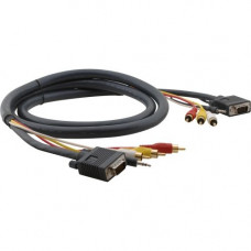 Kramer Hydra C-MH1/MH1-10 Audio/Video Cable - 10 ft A/V Cable for Audio/Video Device - First End: 1 x HD-15 Male VGA, First End: 1 x Mini-phone Male Stereo Audio, First End: 2 x RCA Male Stereo Audio, First End: 1 x RCA Male Composite Video - Second End: 