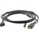 Kramer High-Speed HDMI Flexible Cable with Ethernet & 3.5mm Stereo Audio - 3 ft HDMI/Mini-phone A/V Cable for Audio/Video Device - First End: 1 x - Second End: 1 x - Supports up to 4096 x 2160 C-MHMA/MHMA-3
