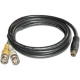 Kramer C-SM/2BM-1 Coaxial Video Cable - 1 ft Coaxial Video Cable for Video Device - First End: 1 x Mini-DIN Male S-Video - Second End: 2 x BNC Male Video - Shielding - Dark Gray C-SM/2BM-1