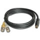 Kramer C-SM/2BM-10 Coaxial Video Cable - 10 ft Coaxial Video Cable for Video Device - First End: 1 x Mini-DIN Male S-Video - Second End: 2 x BNC Male Video - Shielding - Dark Gray C-SM/2BM-10