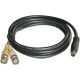 Kramer C-SM/2BM-6 Coaxial Video Cable - 6 ft Coaxial Video Cable for Video Device - First End: 1 x Mini-DIN Male S-Video - Second End: 2 x BNC Male Video - Shielding - Dark Gray C-SM/2BM-6