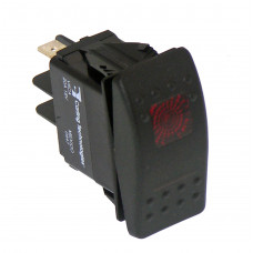 HAVIS BLACK PADDLE ROCKER SWITCH LED 20 AMP 12V 4 PRONG - TAA Compliance C-SW-2