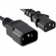 ENET Power Extension Cord - 250 V / 13 A - Black - 8 ft Cord Length C13C14-13A-8F-ENC