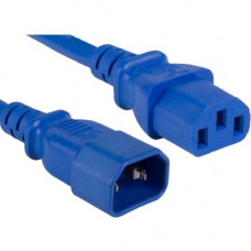 ENET C13 to C14 3ft Blue Power Extension Cord / Cable 250V 18 AWG 10A NEMA IEC-320 C13 to IEC-320 C14 3&#39;&#39; - Lifetime Warranty C13C14-BL-3F-ENC
