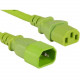 ENET C13 to C14 3ft Green Power Extension Cord / Cable 250V 18 AWG 10A NEMA IEC-320 C13 to IEC-320 C14 3&#39;&#39; - Lifetime Warranty C13C14-GN-3F-ENC