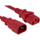 ENET Power Extension Cord - 250 V / 15 A - Red - 15 ft Cord Length C13C14-RD-15A-15FENC