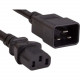ENET C13 to C14 6ft Black Power Cord / Cable 250V 14 AWG 15A NEMA IEC-320 C13 to IEC-320 C20 6&#39;&#39; - Lifetime Warranty C13C20-6F-ENC
