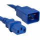 ENET C13 to C14 6ft Blue Power Cord / Cable 250V 14 AWG 15A NEMA IEC-320 C13 to IEC-320 C20 6&#39;&#39; - Lifetime Warranty C13C20-BL-6F-ENC