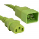ENET C13 to C14 4ft Green Power Cord / Cable 250V 14 AWG 15A NEMA IEC-320 C13 to IEC-320 C20 4&#39;&#39; - Lifetime Warranty C13C20-GN-4F-ENC