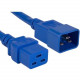 ENET C19 to C20 2ft Blue Power Cord Extension 250V 12 AWG 20A NEMA IEC-320 C19 to IEC-320 C20 Blue 2&#39;&#39; - Lifetime Warranty C19C20-BL-2F-ENC