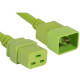ENET C19 to C20 6ft Green Power Cord Extension 250V 12 AWG 20A NEMA IEC-320 C19 to IEC-320 C20 Green 6&#39;&#39; - Lifetime Warranty C19C20-GN-6F-ENC