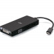 C2g USB C Multiport Adapter with HDMI, DisplayPort, DVI & VGA - for Notebook - USB Type C - 1 x USB Ports - HDMI - DVI - VGA - DisplayPort - Wired 54454